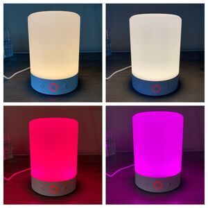 Marrado Bedside Lamp Color Changing LED Mood Light Touch On/Off Pink Purple